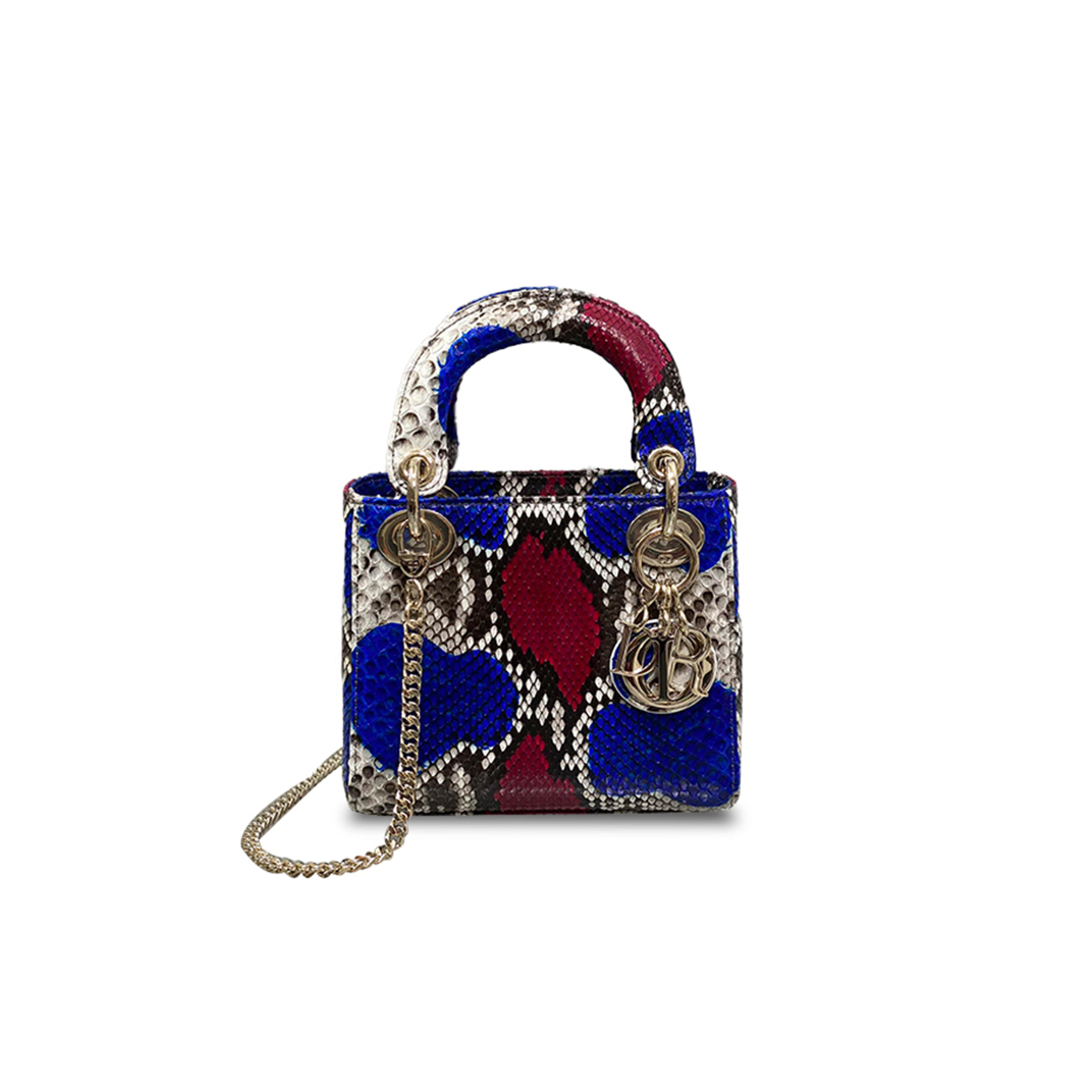 DIOR SNAKESKIN MINI LADY DIOR BAG  (17*15*7cm)